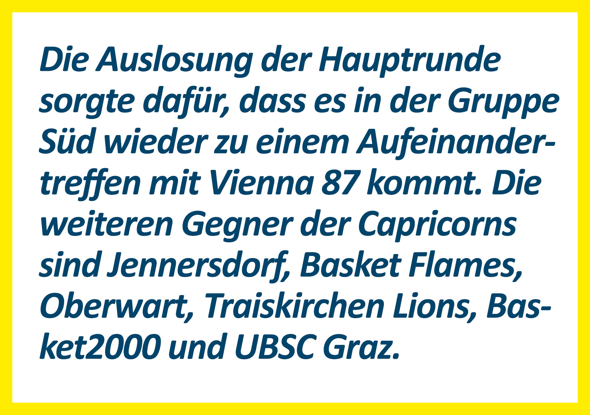 Die Auslosung der Hauptr