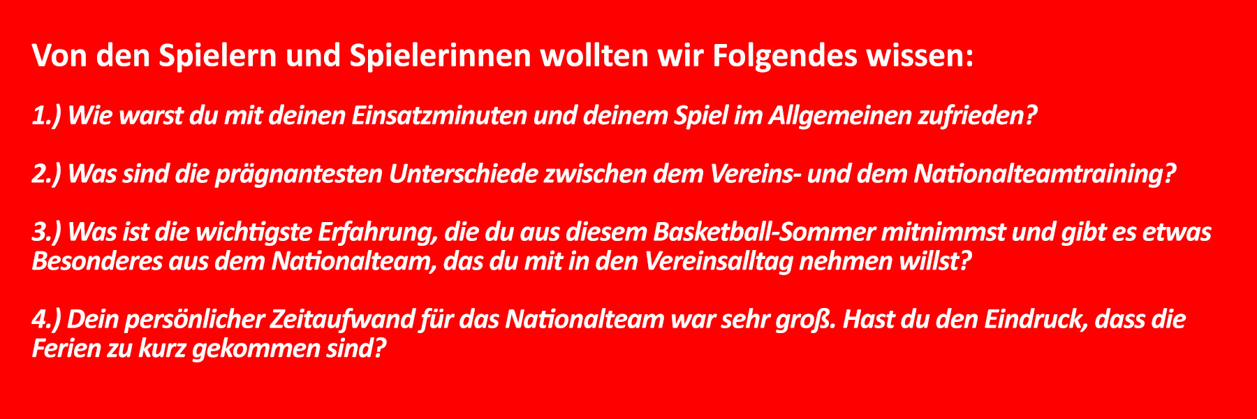 T Spielerinnen Fragen