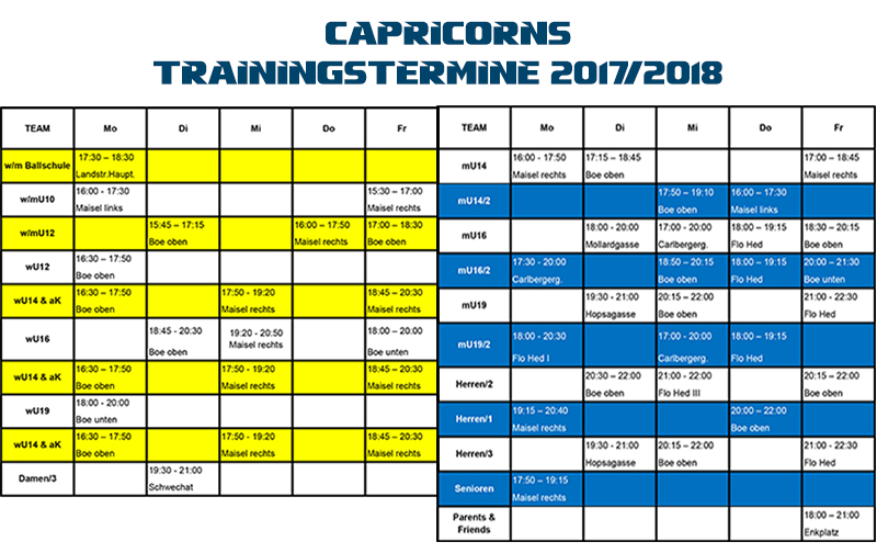 Trainingstermine 2017 18 20170925