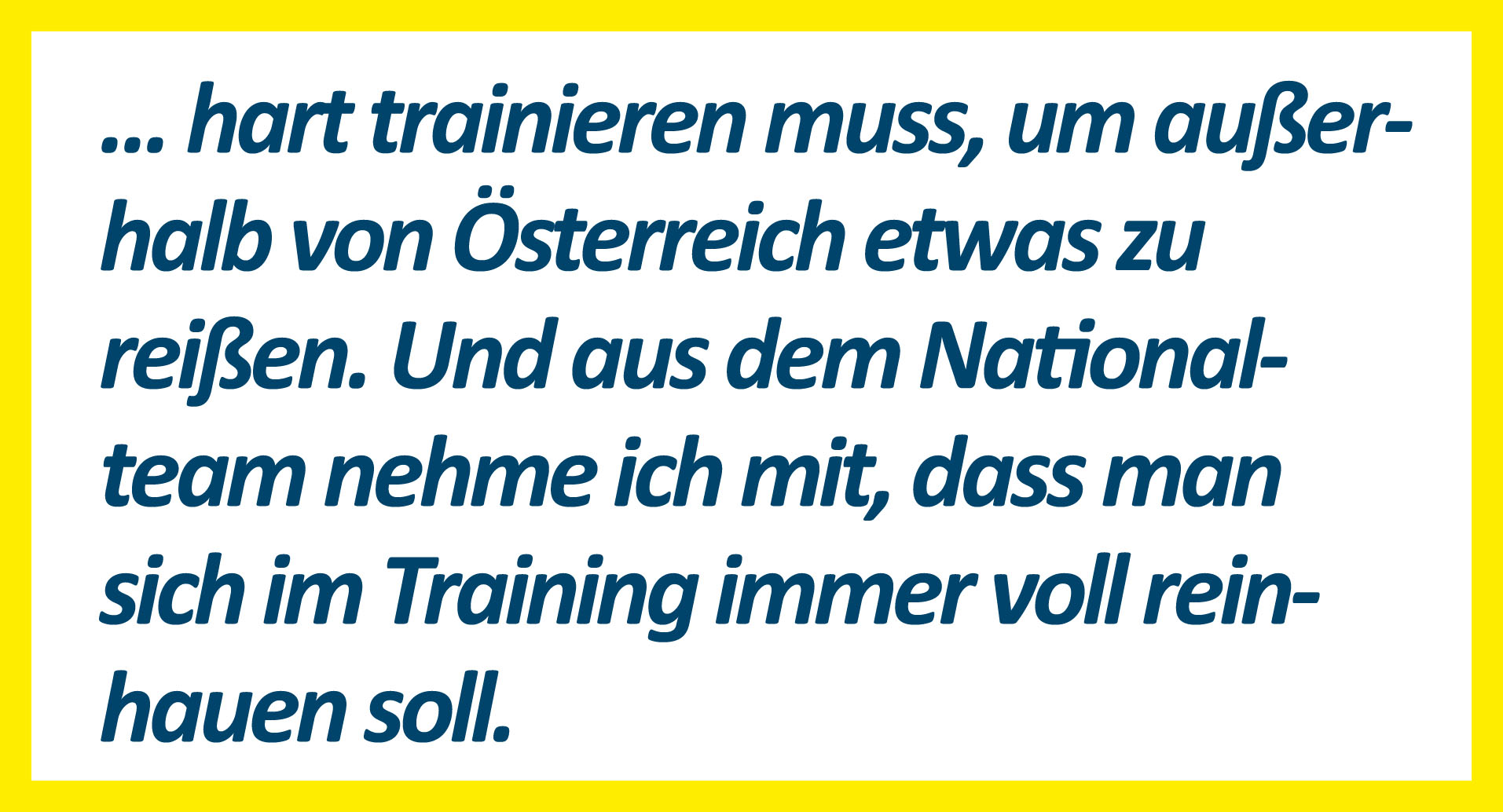 hart trainieren Dani